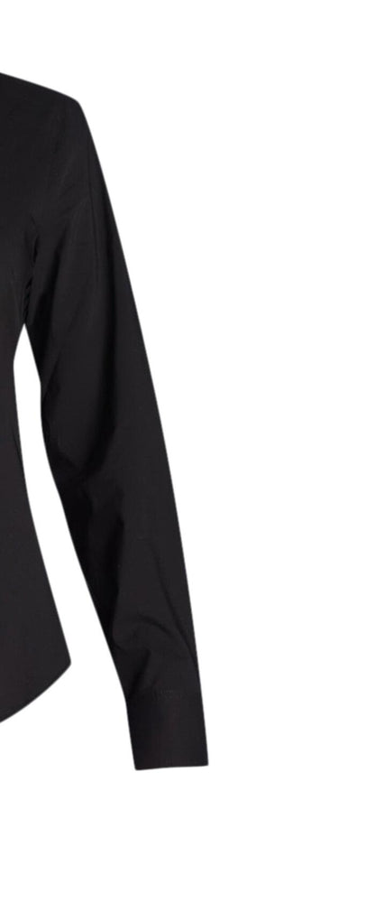 Time and Tru Womens Button Down Shirt with Long Sleeves Black Size S (4-6)