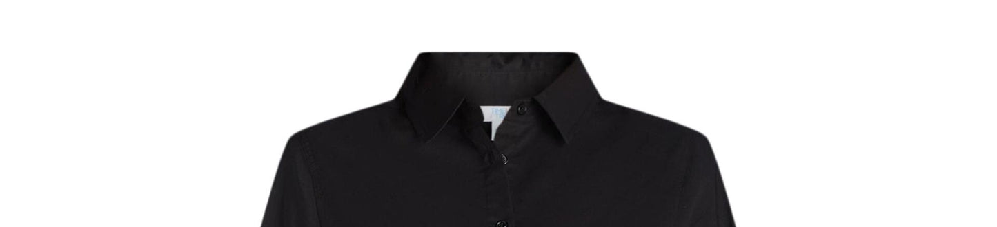 Time and Tru Womens Button Down Shirt with Long Sleeves Black Size S (4-6)