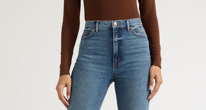 Sofia Jeans Womens Paloma Slim Straight Super High Rise Jeans Medium Wash Size 0