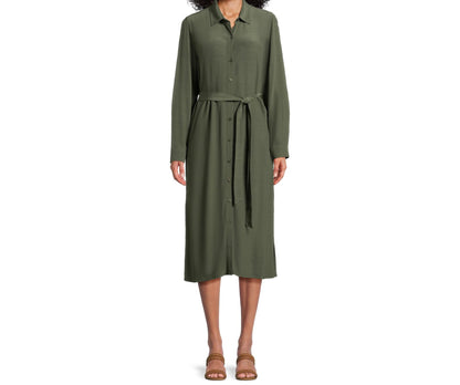 Time and Tru Womens Shirt Dress Long Sleeves Sea Turtle Size L