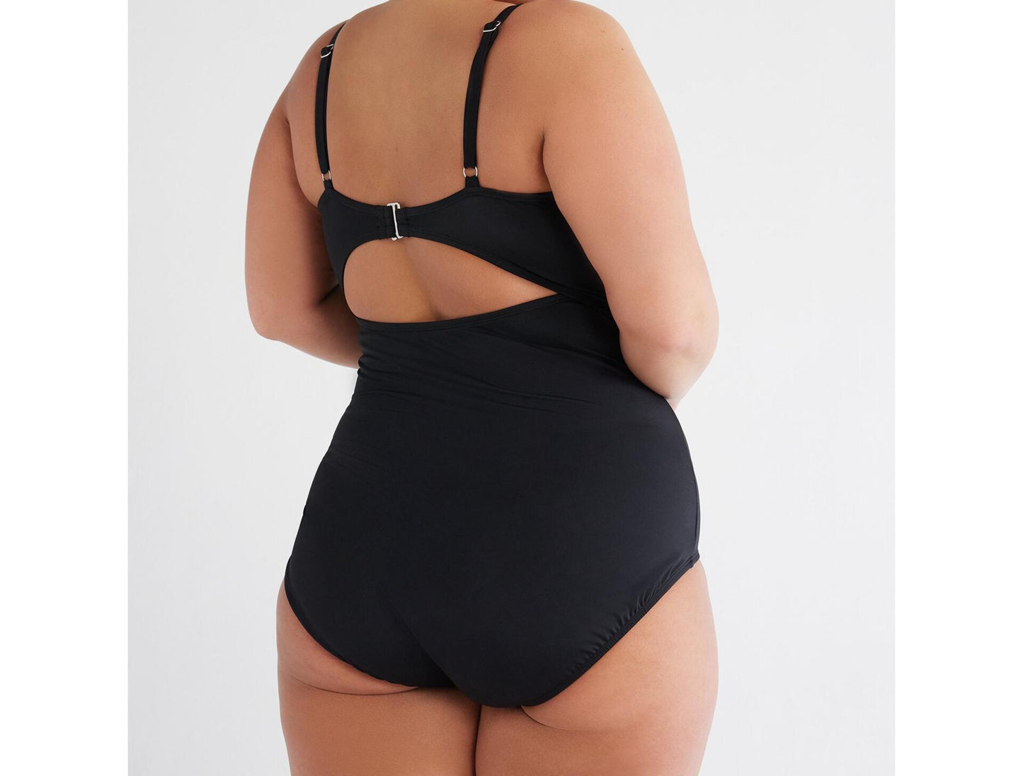 Time and Tru Womens and Womens Plus O Ring One Piece Swimsuit