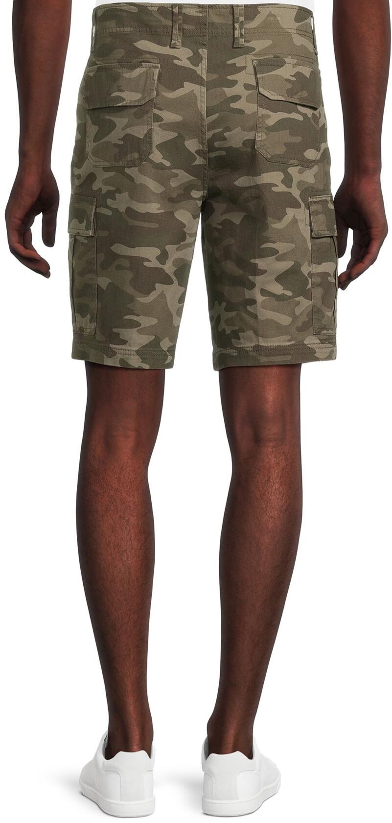 George Mens & Big Mens Cargo Shorts 10.5 Inseam Green Camo Size 38