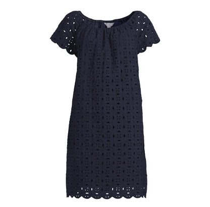 Time and True Mini Eyelet Dress Dark Navy Size XL (16-18)