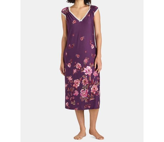 The Pioneer Woman Womens Floral Plum Relaxed Pullover Size 2X (18W-20W)