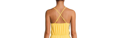 Nine.Eight Womens Wrap Maxi Dress Yellow Gold Size S