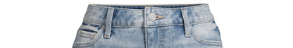 Time and Tru Womens Denim Shorts with Destructed Hem 4" Inseam Light Wash Sz 14