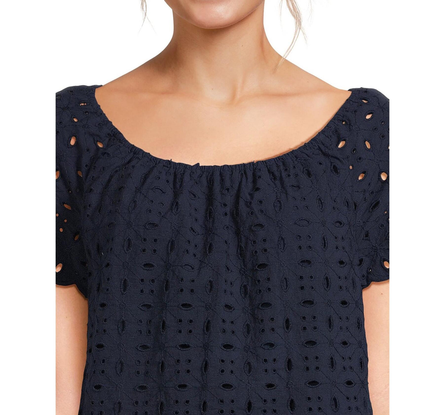 Time and True Mini Eyelet Dress Dark Navy Size XL (16-18)