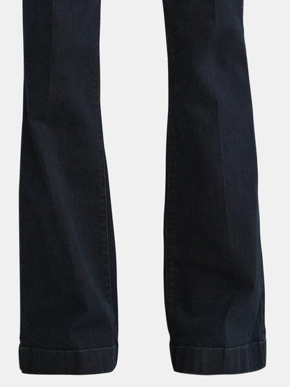 Sofia Jeans Womens Trouser Flare High Rise Crease Jeans Darkwash Size 2