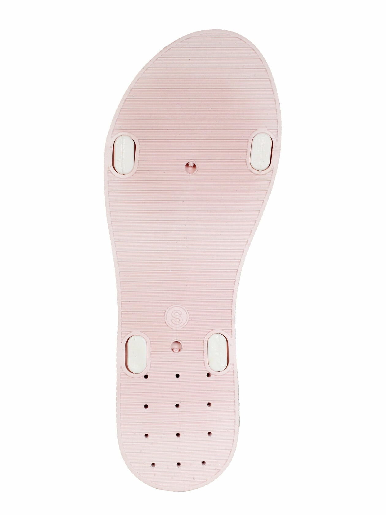 Fifth & Luxe Womens Sparkly Strappy Sandals Open Toe Flats Blush Size 7/8