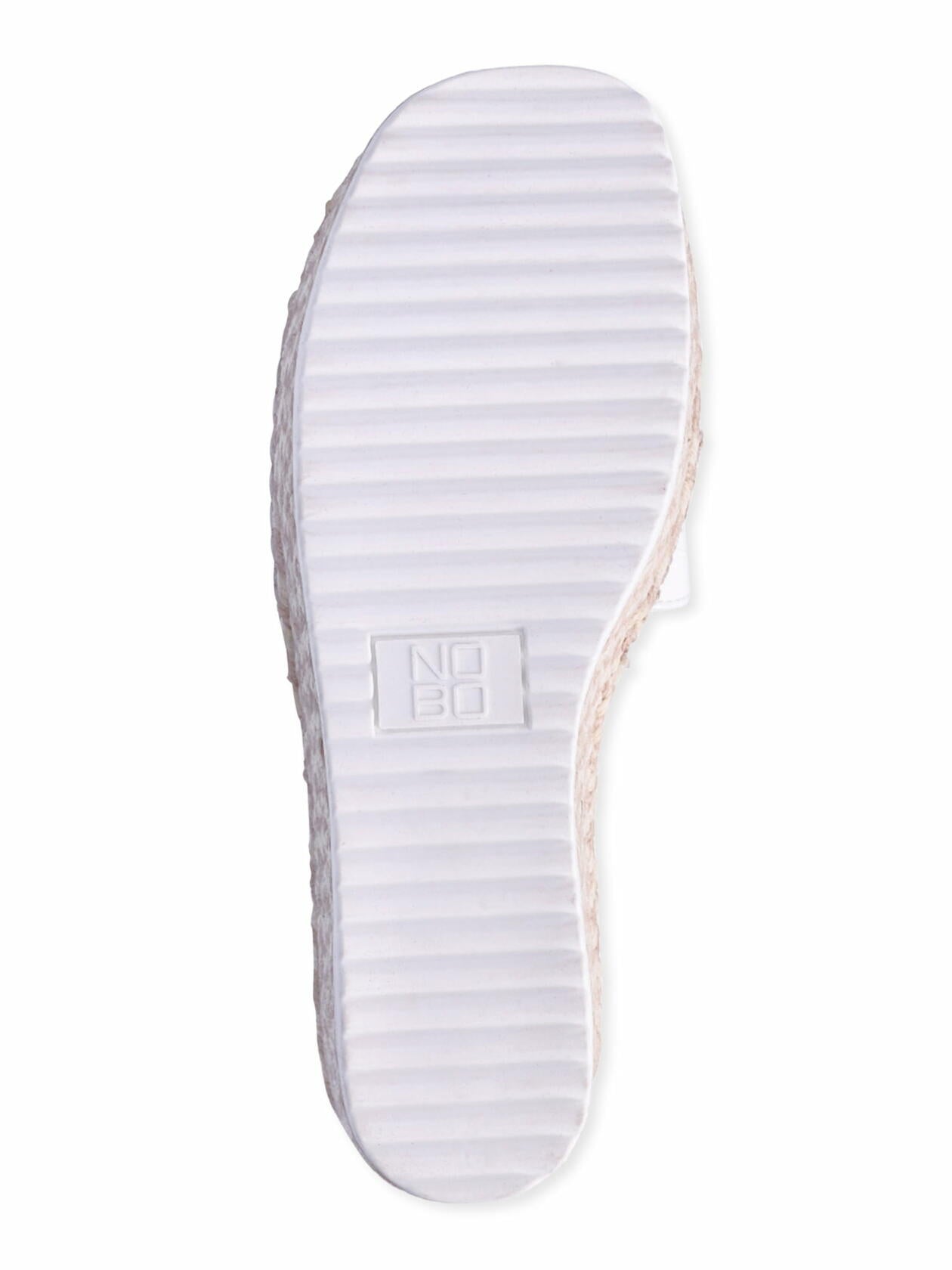 No Boundaries Womens Platform Mid-Heel Slip-on Comfy Sandals White Size 7