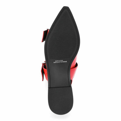 Scoop Womens Faux Leather Buckle Slingback Strap Slip-On Trend Flats Red Size 7M