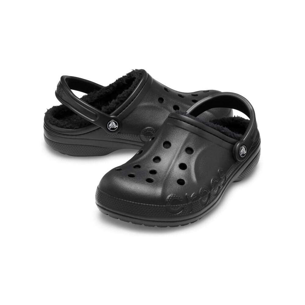 Crocs Unisex Baya Lined Clog Black Size Men 7/Women 9
