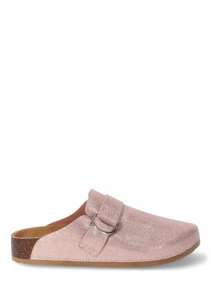 Wonder Nation Girls Casual Slip-On Clogs D-Ring Pink Shimmer Size 4 Big Girl