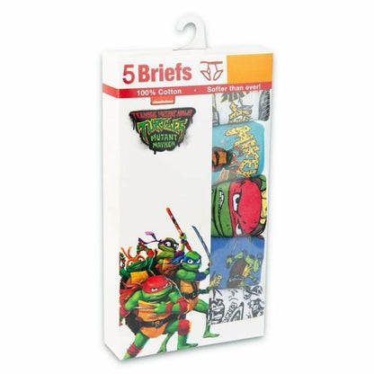 Handcraft Teenage Mutant Ninja Turtles Boys Briefs  5-Pack Multicolor Size 6