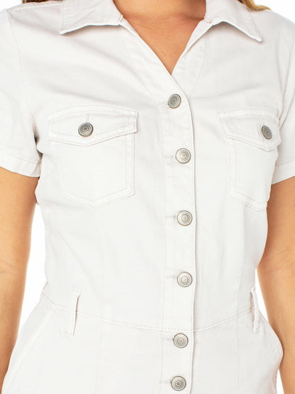 Celebrity Pink Womens Juniors Slim Fit Boilersuit Cream Size S