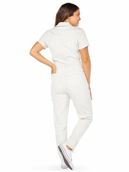 Celebrity Pink Womens Juniors Slim Fit Boilersuit Cream Size S