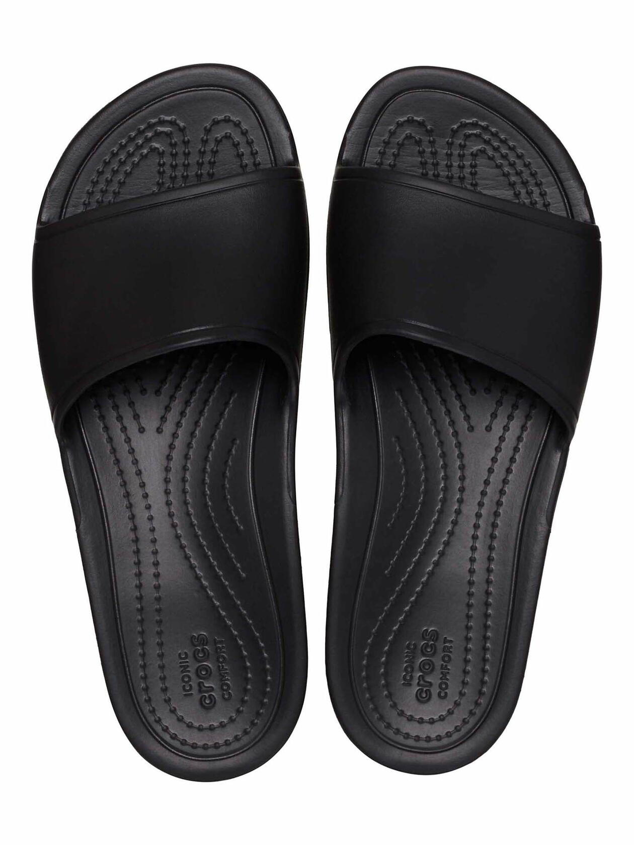 Crocs Womens Kadee Slide Sandals Black Size 4
