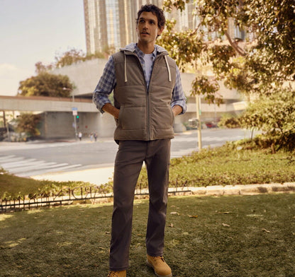 George Mens and Big Mens Hooded Vest Green Artichoke Size L