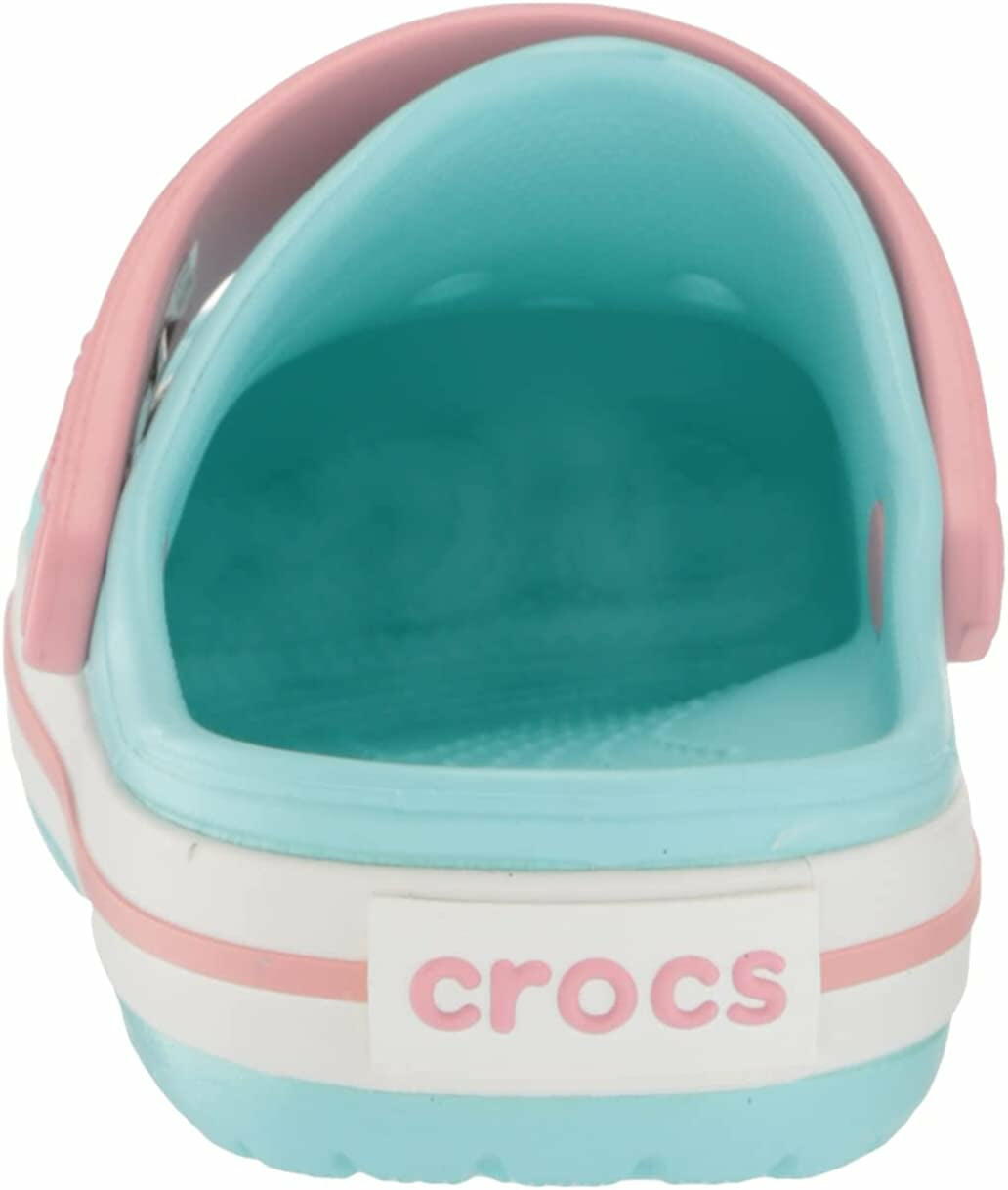 Crocs Unisex-Child Crocband Clogs Ice Blue/White Size 2 Little Kid