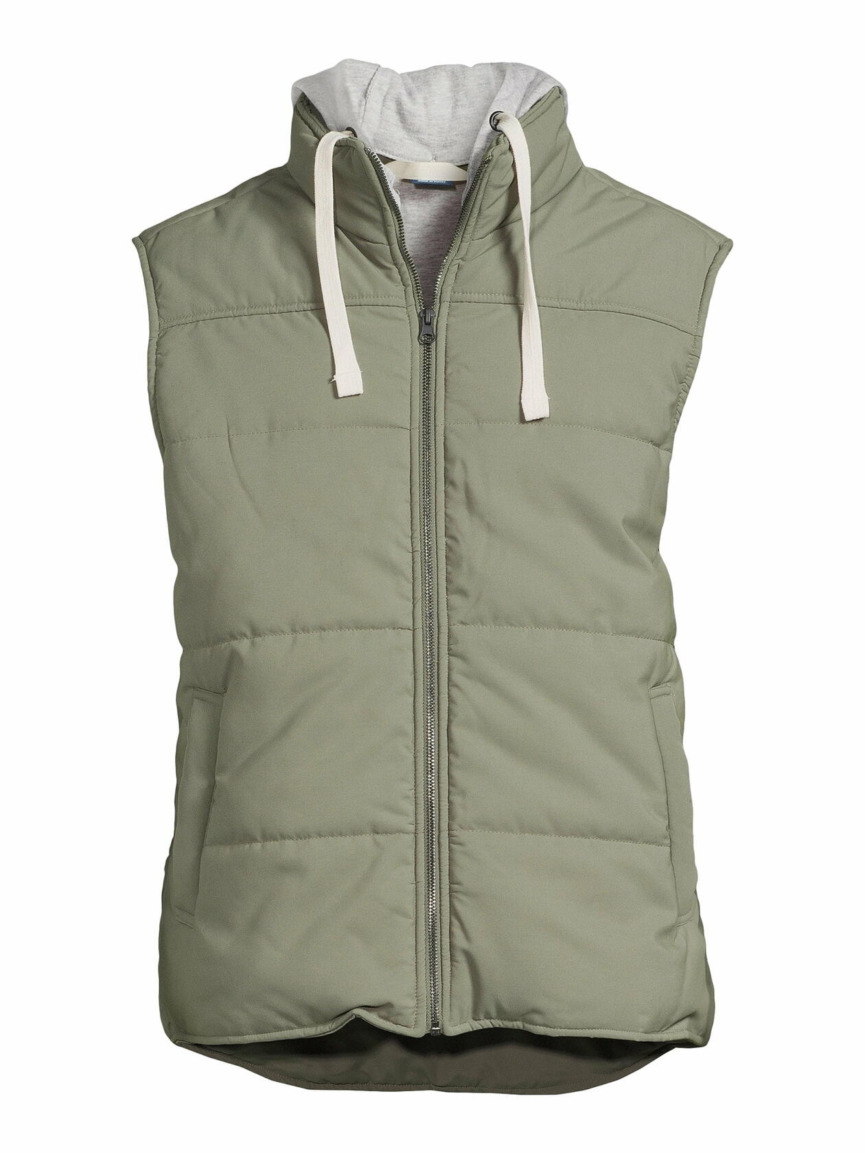 George Mens and Big Mens Hooded Vest Green Artichoke Size L
