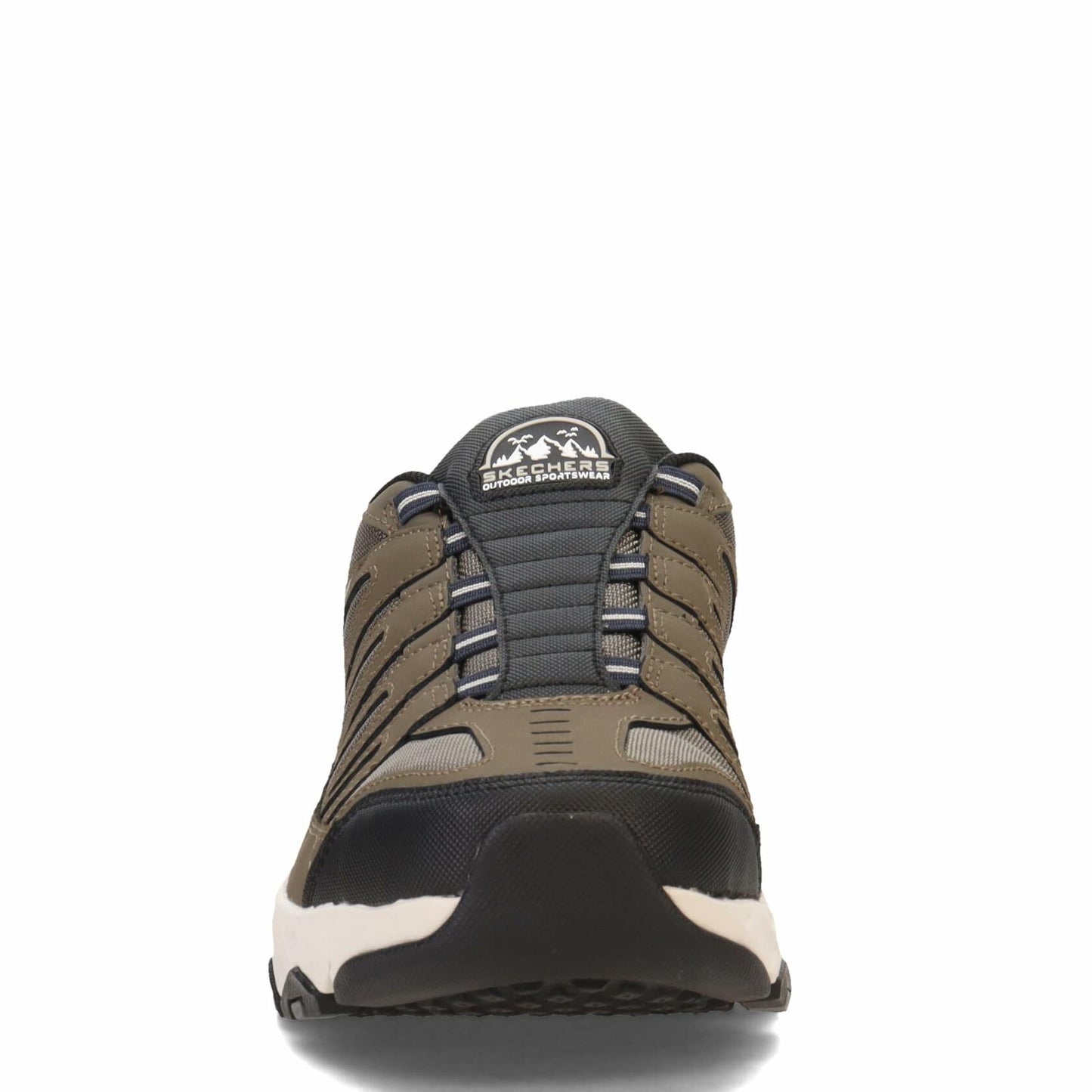 Skechers Mens Crossbar Slip-On Sneakers Hiker Cedar Brown/Black 12 Extra Wide