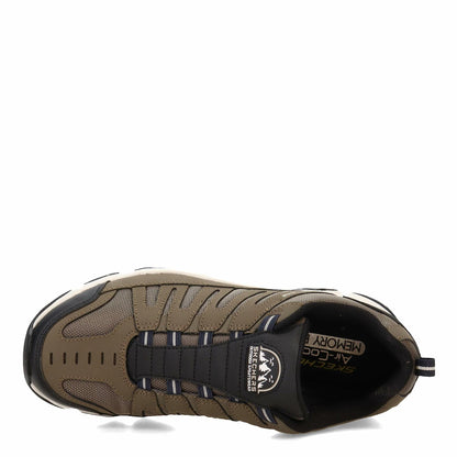 Skechers Mens Crossbar Slip-On Sneakers Hiker Cedar Brown/Black 12 Extra Wide