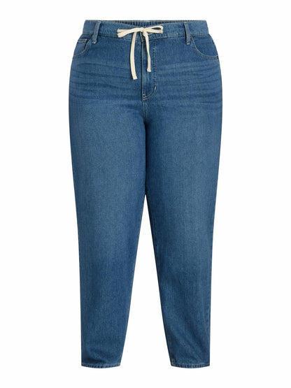 Terra & Sky Womens Plus Size Slouchy Jeans 29” Inseam Medium Wash Size 24W