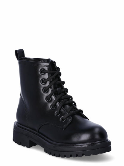Wonder Nation Little & Big Girls Combat Boot Black Size 1 Little Girl