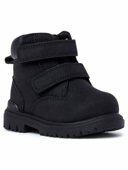 Wonder Nation Baby Boys Tucker Boots Hook & Loops Straps Black Size 4T
