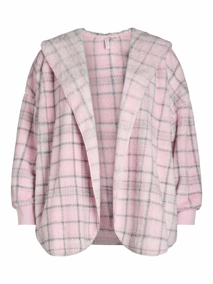 Joyspun Plush Sleep Cardigan Pink Sail Size S