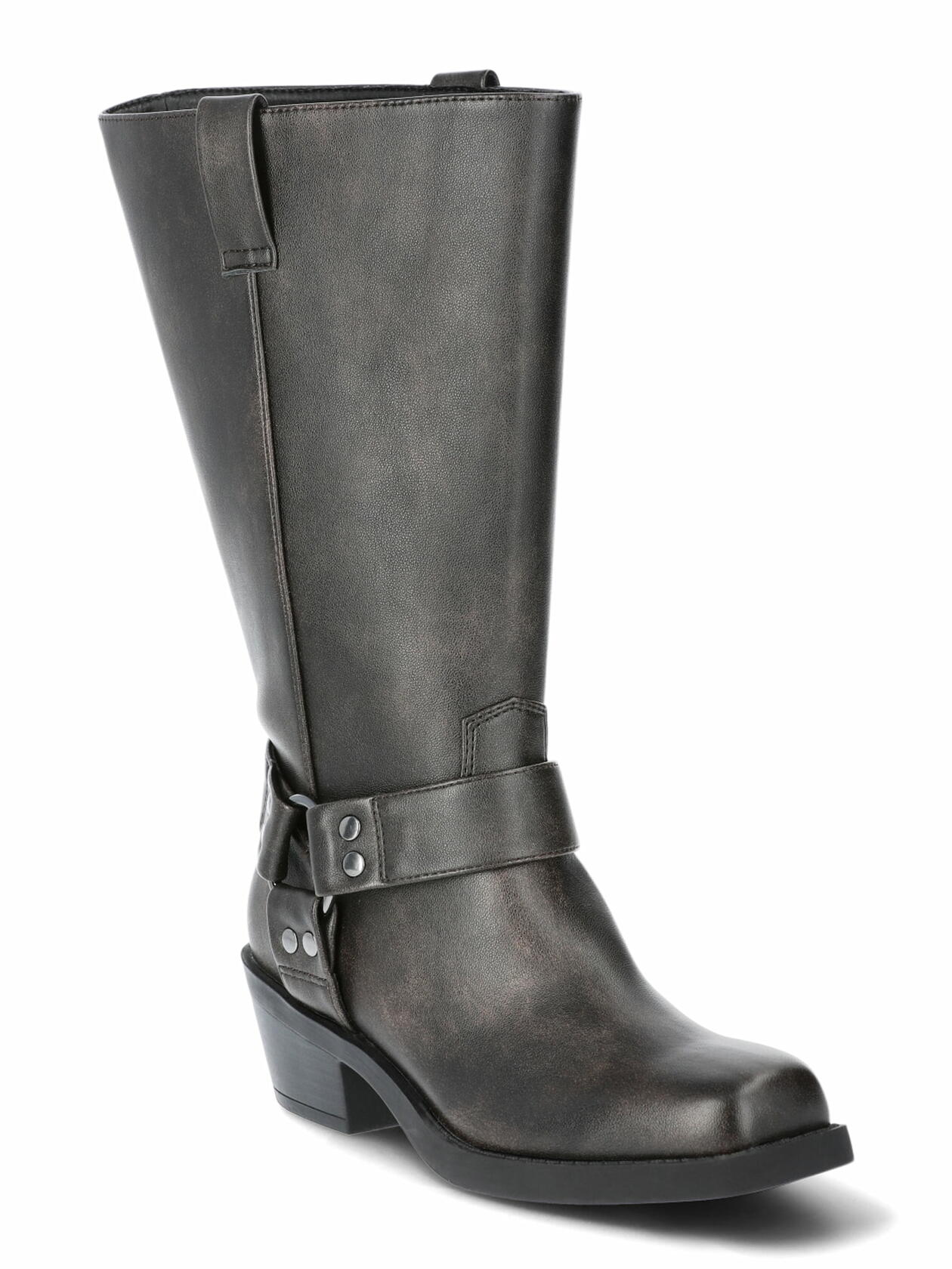 Time and Tru Womens Moto Hardware Boots Brown Size 7.5