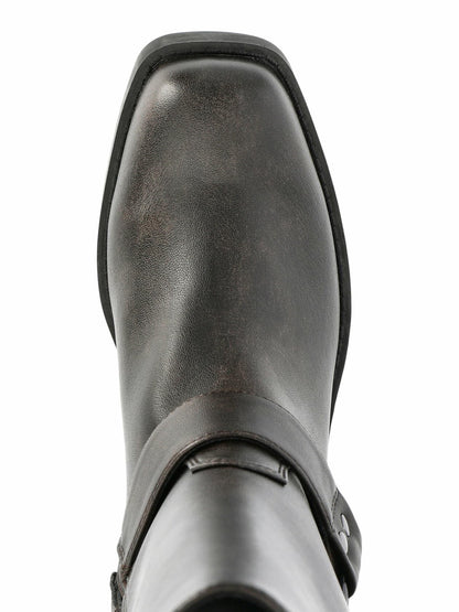 Time and Tru Womens Moto Hardware Boots Brown Size 7.5