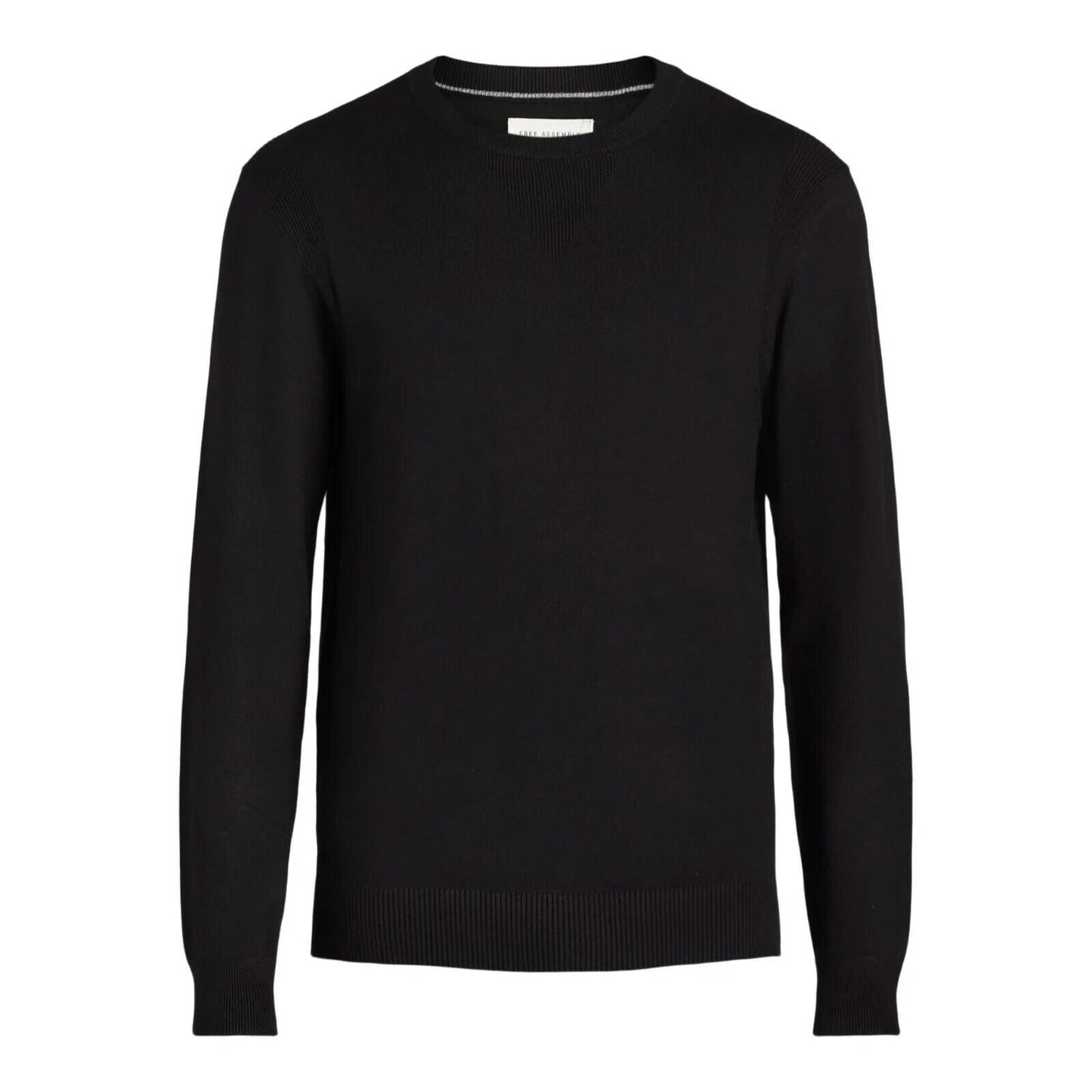 Free Assembly Mens Everyday Crewneck Sweater Pullover Black Soot Size 3XL