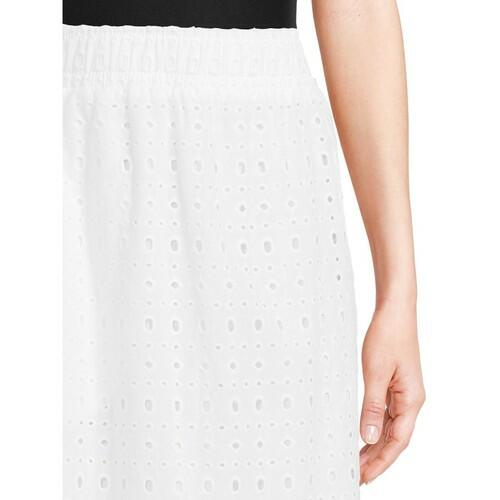 Time and Tru Womens Cotton Eyelet Midi Skirt