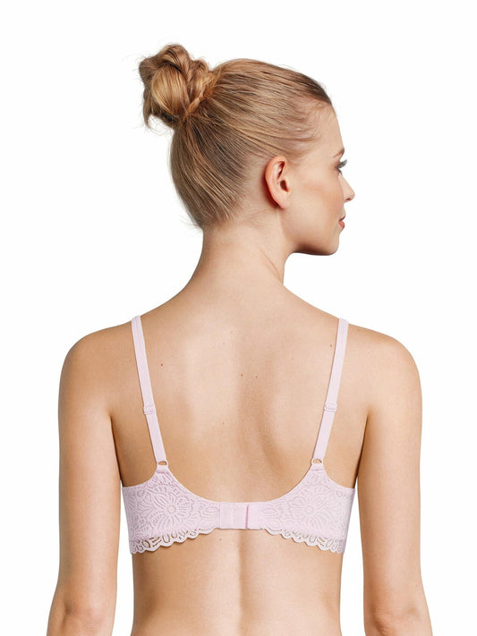 No Boundaries Juniors Light Lift Wirefree Lace Bra Orchid Rose Size M
