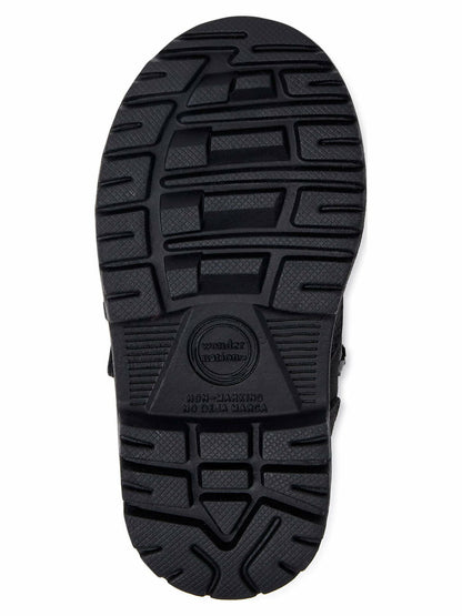 Wonder Nation Baby Boys Tucker Boots Hook & Loops Straps Black Size 4T