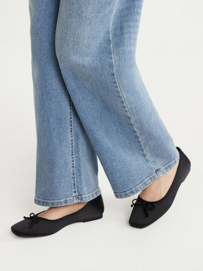 Scoop Womens Square Toe Ballet Flats Slip-On Flat Heel