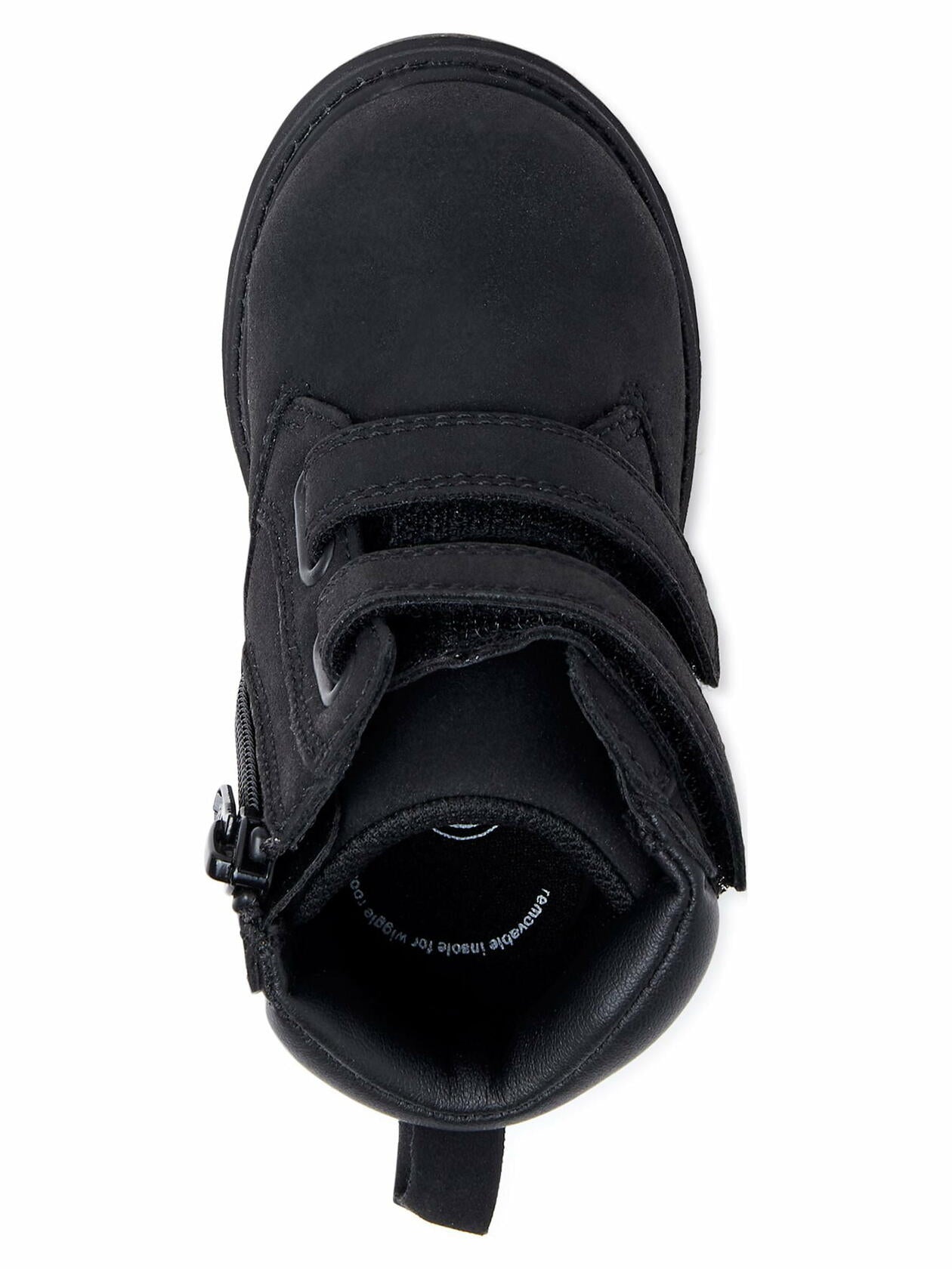 Wonder Nation Baby Boys Tucker Boots Hook & Loops Straps Black Size 4T