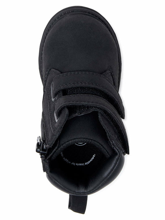 Wonder Nation Baby Boys Tucker Boots Hook & Loops Straps Black Size 4T