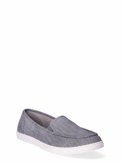 Time and Tru Womens Moc Toe Surf Sneakers Gray Size 8