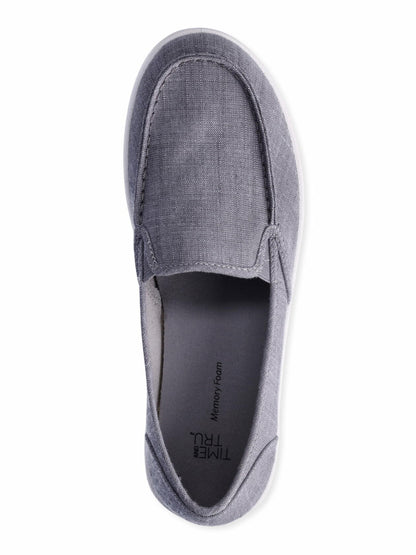 Time and Tru Womens Moc Toe Surf Sneakers Gray Size 8