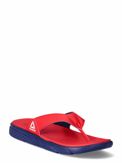 Reebok Mens Comfort Channel Thong Flip Flops Red/White Size 10