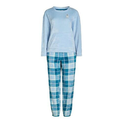 Joyspun Womens and Womens Plus Crew Neck Plush Pajama Set
