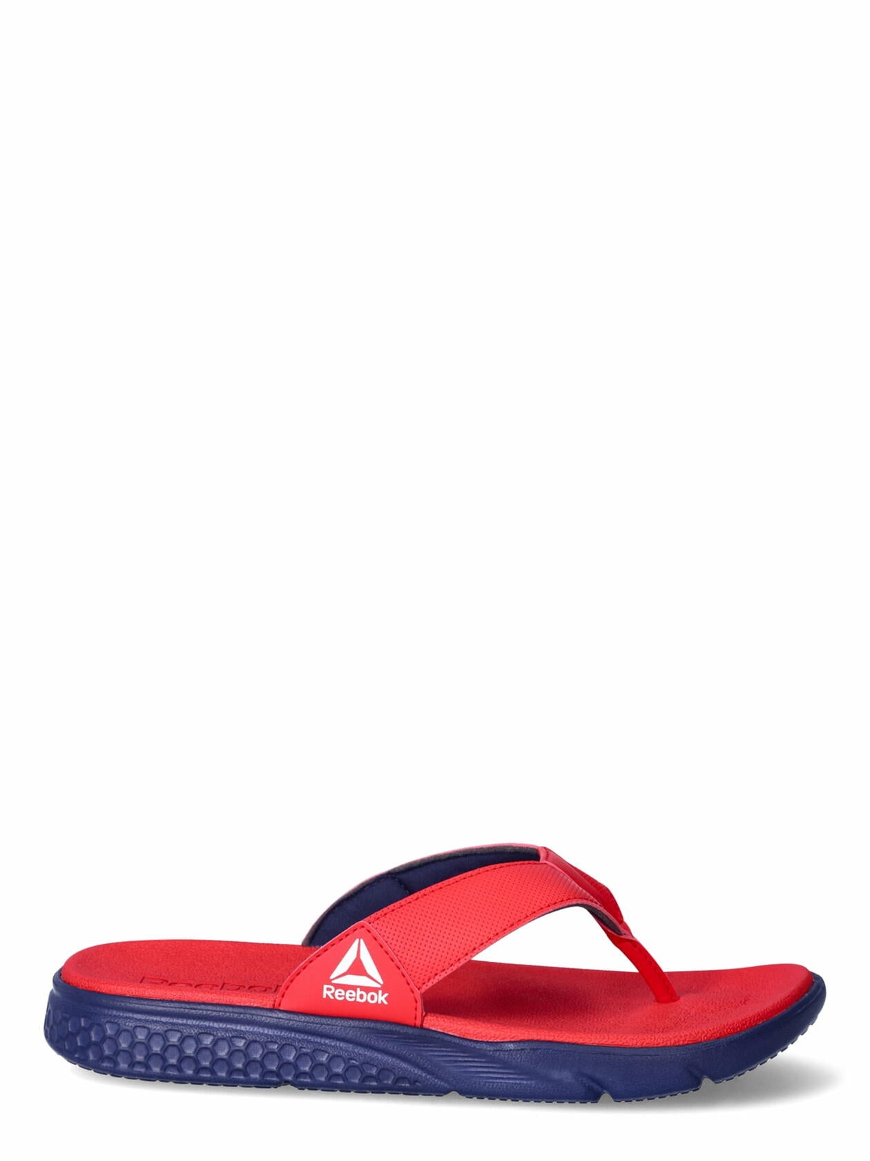 Reebok Mens Comfort Channel Thong Flip Flops Red/White Size 10