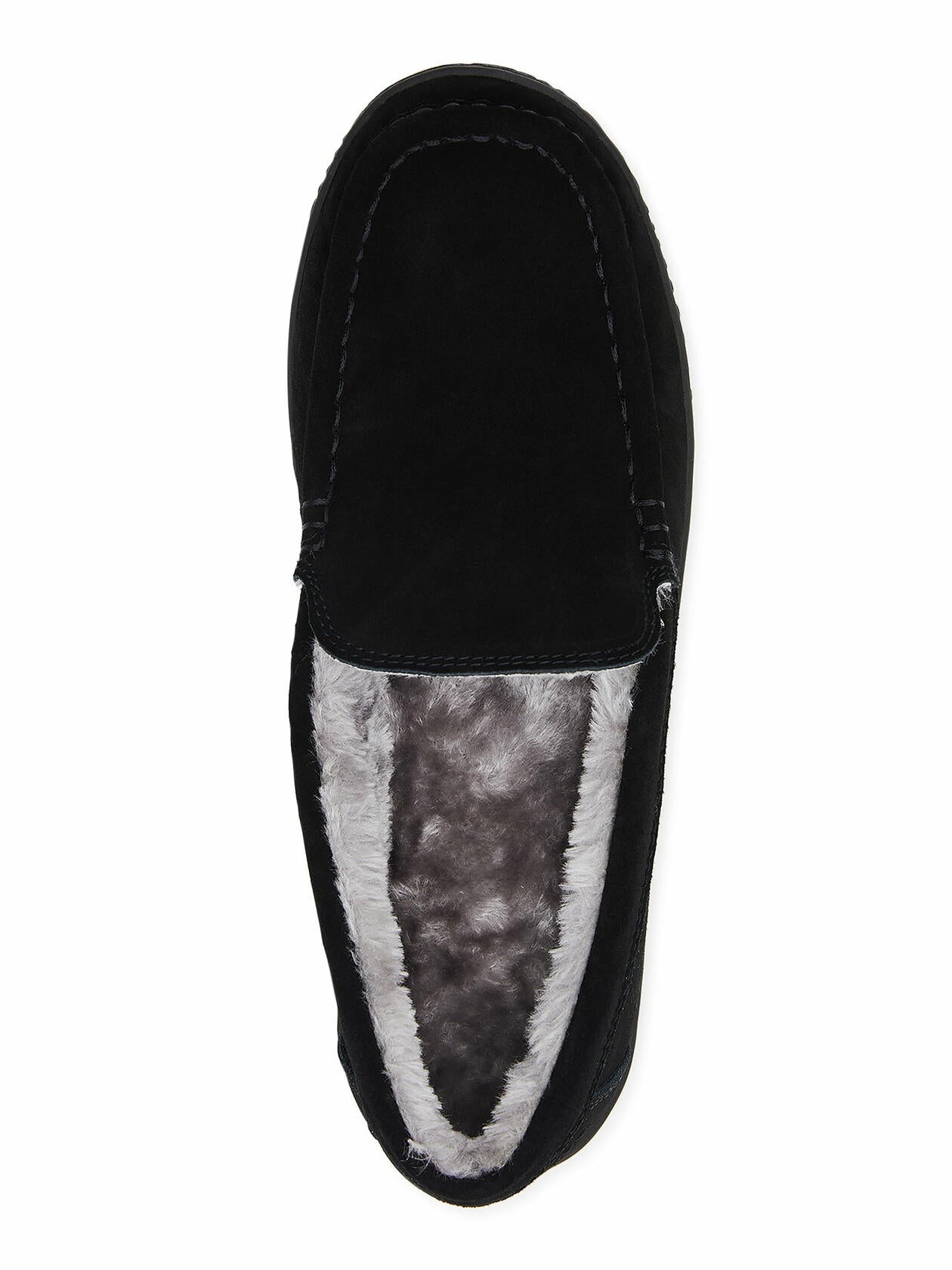 George Mens Hillcrest Moccasin Slippers Black Size 9-10