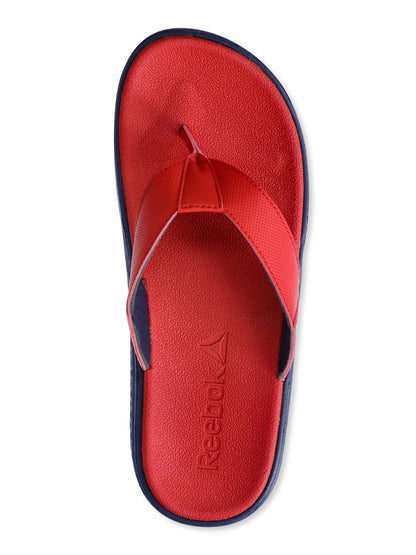 Reebok Mens Comfort Channel Thong Flip Flops Red/White Size 10