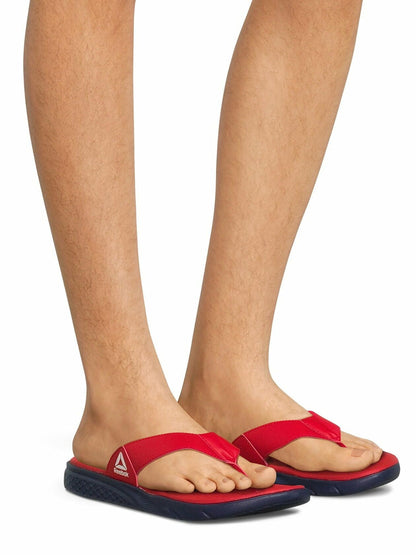 Reebok Mens Comfort Channel Thong Flip Flops Red/White Size 10