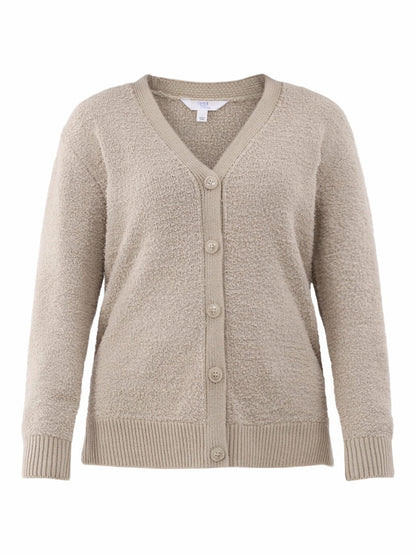 Time and Tru Womens Super Soft Button Cardigan True Taupe Size M