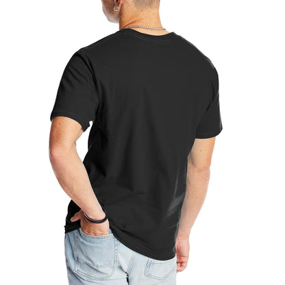 Hanes Mens Beefyt T-shirt Heavyweight Cotton Black Size M