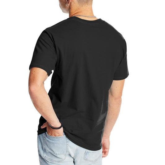 Hanes Mens Beefyt T-shirt Heavyweight Cotton Black Size M